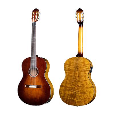 China High quality solid cedar handmade spanish classical guitar all solid mahogany nylon string 39 inch classical guitar for sale