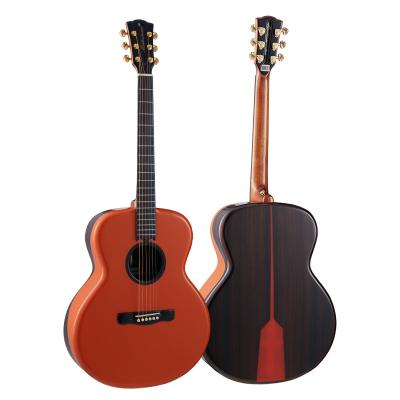 China Amphitheater Cutaway 41 Inch High Value Flawless Solid Rosewood Single Guitar with Big Round Edges and Full Guard Design for sale