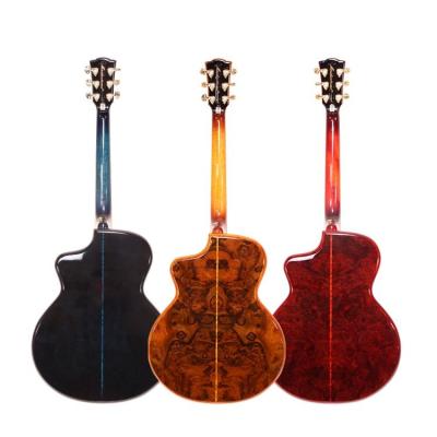 China Solid Pare/Factory Wooden Acoustic Guitar High Quality Wholesale Solid Mahogany Solid Top Ebony Wood 41 Inch for sale