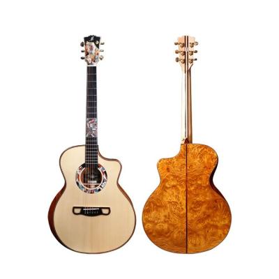 China Factory Solid Cut Acoustic Jumbo Guitar Flawless Solid Flawless/Solid Mahogany Top 41inch Guitar for sale