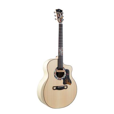 China Single Spruce/Solid Solid Board Acoustic Guitar Mahogany Professional Playing Guitar 42 Inch Electric Box Maple Spruce Guitar for sale