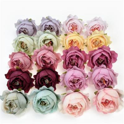 China Bulk Factory Price Silk Artificial Flowers The Silk Material 4.5cm Artificial Rose Bud for sale