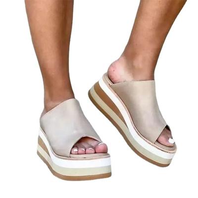 China Around 2022 New Women Wedge Sandals Large Size Summer Beach Casual Sandals for sale