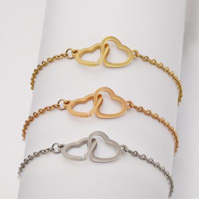 China Fashionable style new summer stainless steel heart bracelet anklet chain creative foot chain for women for sale