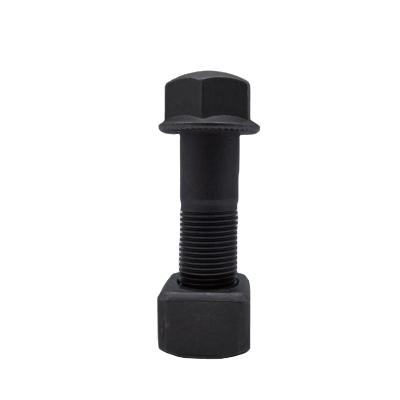 China Building Material Shops 18*56 Locking Hexagon Excavator Track Shoe Head Bolt And Nut for sale