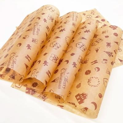 China Disposable Food Grade Custom Greaseproof Double Sided Printed Uncoated Baking Wrapping Paper For Burger Sandwich Wrapping 63.5x38x13mm for sale