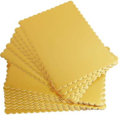 China Custom Eco-Friendly Wholesale Custom Recyclable Form Foil Aluminum Foil Cake Board Gold/Silver Mat For Desserts With Different Sizes for sale