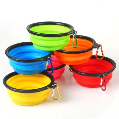 China Wholesale Collapsible Dog Bowl Water Stored Portable Custom Collapsible Bowls For Dogs Cats Collapsible Silicone Pet Bowl Dog Driver for sale