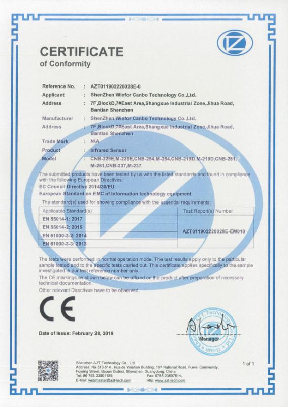 CE - Shenzhen Winfor Canbo Technology Co., Ltd.