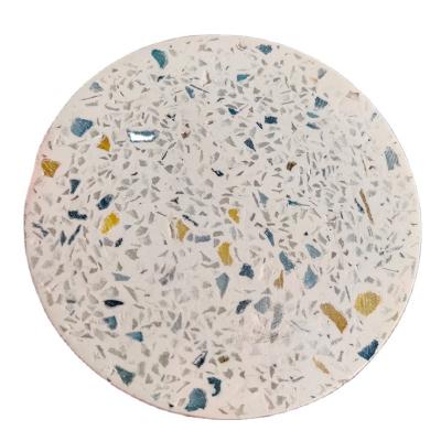 China Creative marble heatproof western grain heatproof table mat terrazzo and granite insulation coaster Nordic viable non-slip coaster for sale