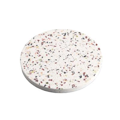 China Creative marble heatproof western grain heatproof table mat terrazzo and granite insulation coaster Nordic viable non-slip coaster for sale