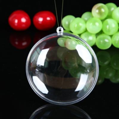 China Modern Clear Transparent Plastic Open Ornament Gift Bauble Ball Decorations Christmas Box Present Decoration for sale