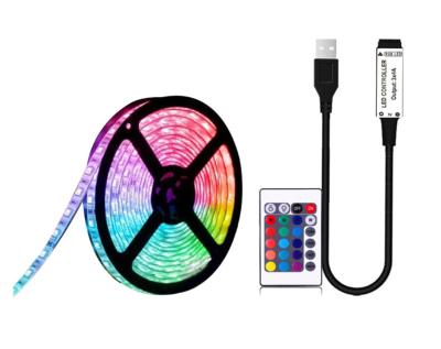 China String 5050 RGB LED Light Length 5 Meter With IR 24 Keys Remote Strip Light for sale