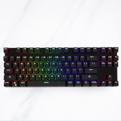 China Popular Numpad Keyboard DK810 Wired 87 Keys RGB Backlit Computer Gaming Mechanical Keyboard for sale