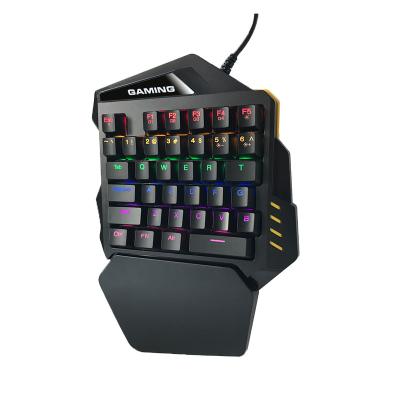 China Numpad Professional Wired One Handed RGB Backlit Mechanical Gaming Keyboard for sale