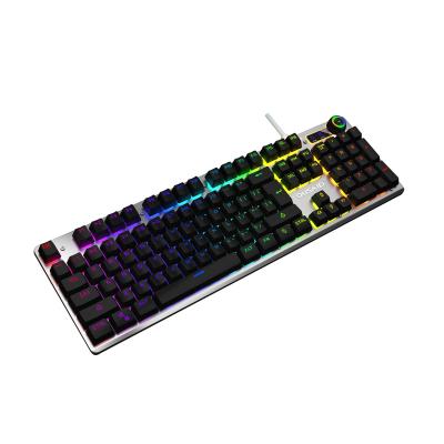 China Professional 104 Keys RGB Wireless Mechanical Gaming Keyboard USB Wired Keyboard For Laptop Computer for sale