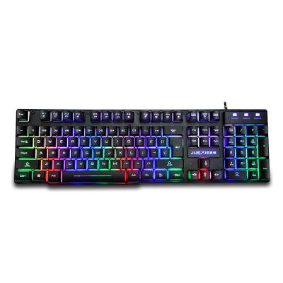 China 2020 plug and play best selling factory price led breathing mechanical mouse and light gaming keyboard for sale