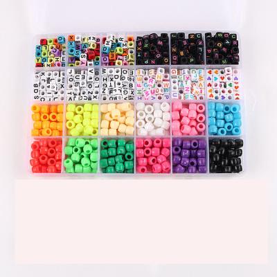 China Factory Price Acrylic Acrylic Alphabet Beads DIY Pony Beads and Letter Beads Set for Jewelry Making for sale