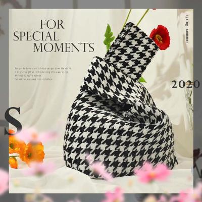 China Custom Designer Fashion Product Designer Girl's Mini Handbags Classic Small Women's Tote Bag Houndstooth Clutch for sale