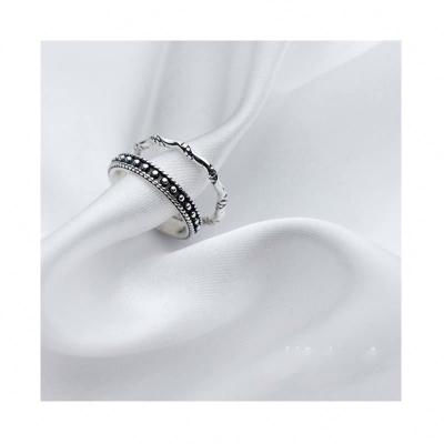 China RJ3669 100% JEWELRY Christmas Fashion Jewelry Women's Retro Knot Ring Gifts Single Silver SILVER Personality Nickel Free News for sale