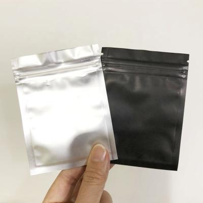 China 3*4 Moisture Proof Three Inches Clear Side Seal Foil One Side Metallic Mylar One Side Snack Pack Bags With Zipper for sale