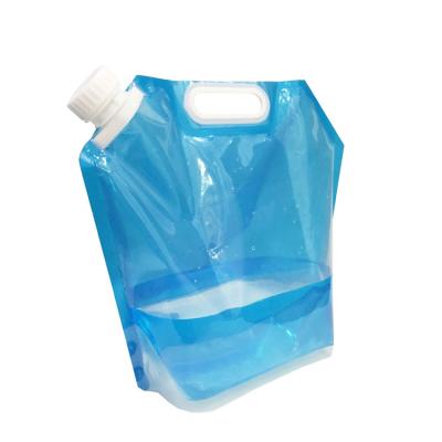 China 5L 10L Moisture-proof Free Foldable Drinking Water Bags With Portable Handle Outer Water Pouch for sale