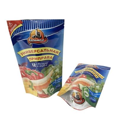 China Custom Digital Printing Heat Seal Moisture Proof Stand Up Plastic Foil Sauce Packaging Bag With Zipper for sale