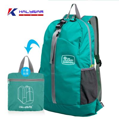 China New Design Fashion Large Portable Waterproof Mountain Folding School Bag Camping Hiking Outdoor Travel Backpack With Adjustable Strap for sale