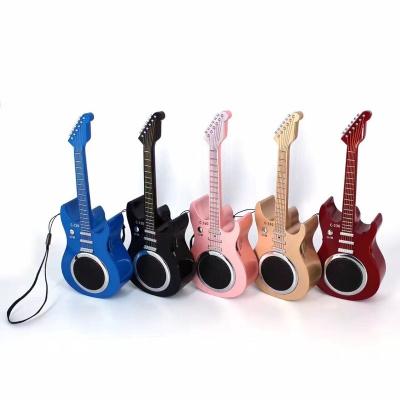 China Mini Portable Guitar Shaped Wireless Speaker With USB/TF Card MP3 Play Stereo Soundbox Mic Speakerphone Handsfree Mini Violin Music for sale