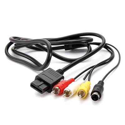 China Lowest Price 1.8M 6FT Super Gamecube AV S-Video TV For Nintendo For Gamecube 64 For SNES For NGC For N64 AV Cable for sale