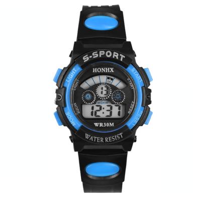 China Free Shipping HONHX Alarm Brand Kids Watch Sports Water Resistant Led Watch Children Boy Digital Alarm Date Sports Wristwatches for sale