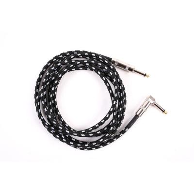 China 1pc 6.35 mm Jack Audio Cable 6.35 Jack Male to Male Aux Cable 90 Degree For Guitar Mixer Amplifier 6.35mm Right Angle S-6351 Plug for sale