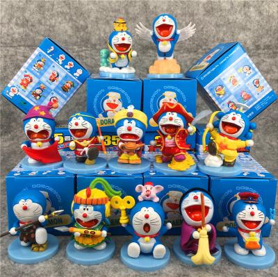 China PVC Japan Anime 35th Anniversary Edition Doraemon Figure Blind Box Car Desktop Decoration for sale