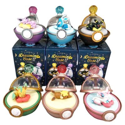 China PVC Japan Anime Character 6pc/set Pokemon Figure Pikachu Eevee Blind Box Toy Claw Machine Toy For Kids for sale