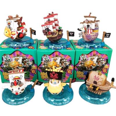 China PVC Anime One Pieces Figure Blind Box Toy Pirate Ship Model Blind Box Claw Machine Toy for sale