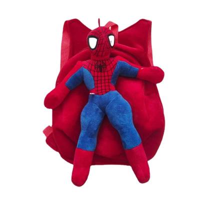 China Cross-Border Trend Factory Hot Sale 30cm Super Hero Plush Doll Bag Spider-Man Plush Backpack For Kids Birthday Gift Stuffed Plush Bag for sale