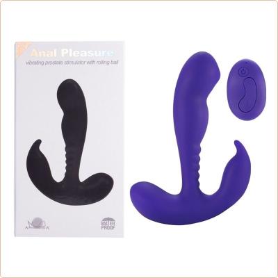 China Adult Sex Prostate Stimulator With Rolling Ball Vibrating Anal Pleasure Butt Plugs Male Sex Toy for sale