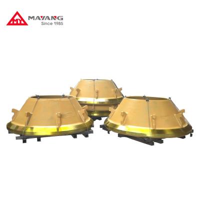 China High Casting Ore Manganese Steel Cone Crusher Bowl Liner Cone Crusher Spare Parts for sale