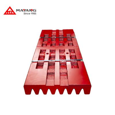 China Mn13Cr2 Ore Jaw Crusher Jaw Plate Rocking Plate for sale