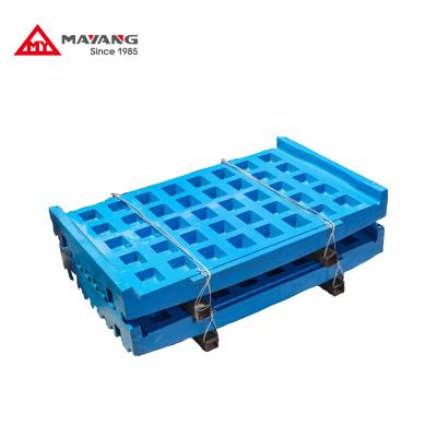 China Building material shops high quality stone and crushewr carry parts stone crusher spare parts manganese casting to jaw plate mining machinery parts for sale