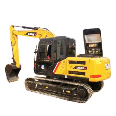 China 13.5 tons 135c sany used excavator sells high quality construction machinery products in Chinese factories 0.53m² ³ for sale