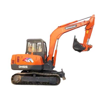 China Used mini excavator construction machinery used dh55 doosan 5 ton excavator in shanghai for sale 0.18MÂ ³ for sale