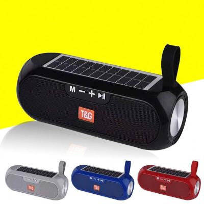 China TG182 Wireless Stereo Portable Sound Column Speaker MP3 Music Solar Charging Outdoor Speaker for sale