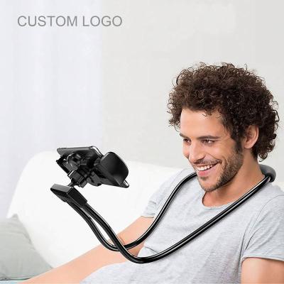 China Flexible Neck Phone Holders Frame Selfie Mobile Phone Holder 360 Degree Rotation Lazy Hanging for sale