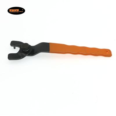 China KAKU Hot Portable Plastic Handle Adjustable Angle Grinder Key Wrench Spanner Polisher Wrench Tools Spare Parts for sale