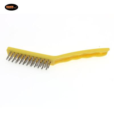 China Cleanging KAKU Wholesale Durable Metal Plastic Handle Polishing Brush Brushes Steel Wire Cleaning Brush for sale