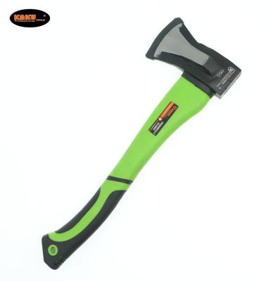 China KAKU Hardware Hand Tool 1kg 1.5kg 2kg Plastic Wear-Resisting Hatchet Forged Steel Ax With Fiberglass for sale