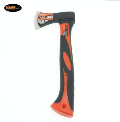 China KAKU Hot Seller Black Carbon Long Ax Head Handle Plastic Steel Orange Firewood Long Cutting Ax for sale