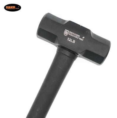 China KAKU New High Quality 12lb Concrete Sledge Hammer Octagonal Impact Resistant Handle Steel Head Sledgehammer for sale