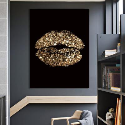 China Beautiful Modern Home Canvas Painting Print Decoration Lips Wall Art Print Poster Living Room Picture for sale